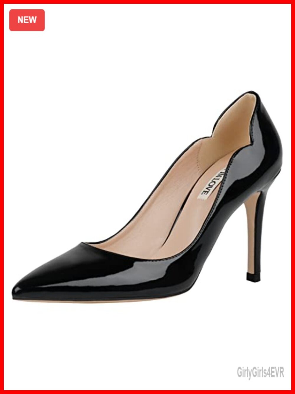 JOY IN LOVE Pumps Pointed Toe Stiletto Heels PU Slingback Dress Shoes